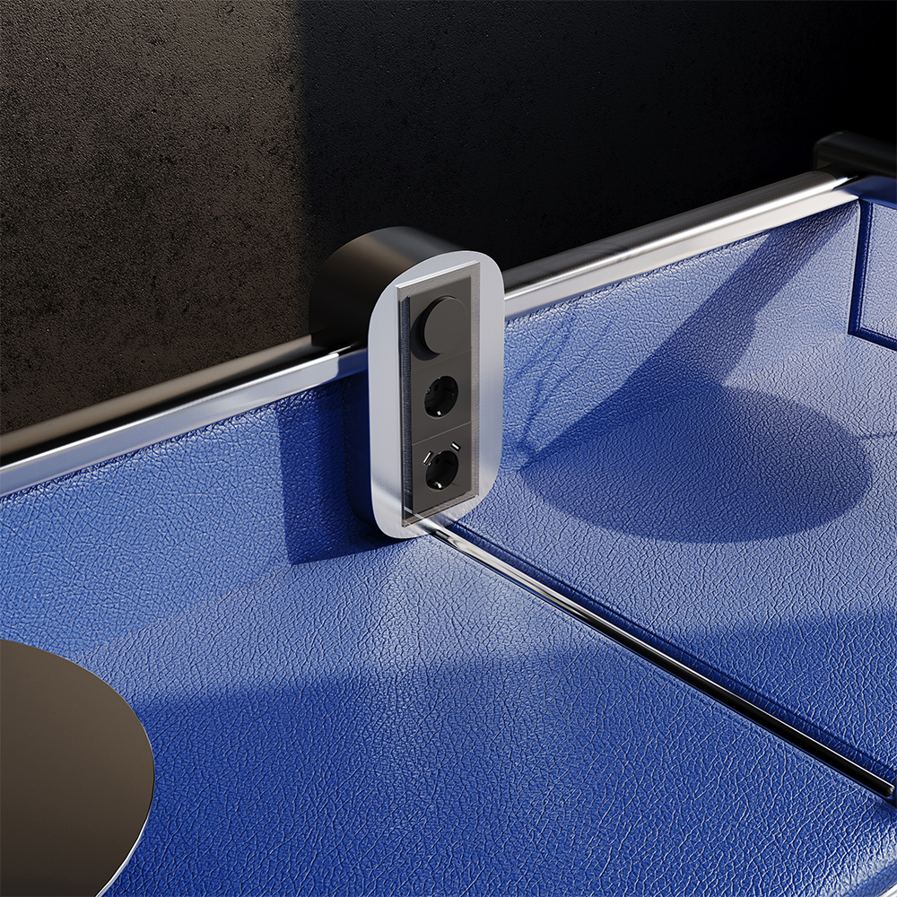 Рамка стеклянная Voltum S70 на 3 поста Черный глянцевый VLS110308 — изображение 3