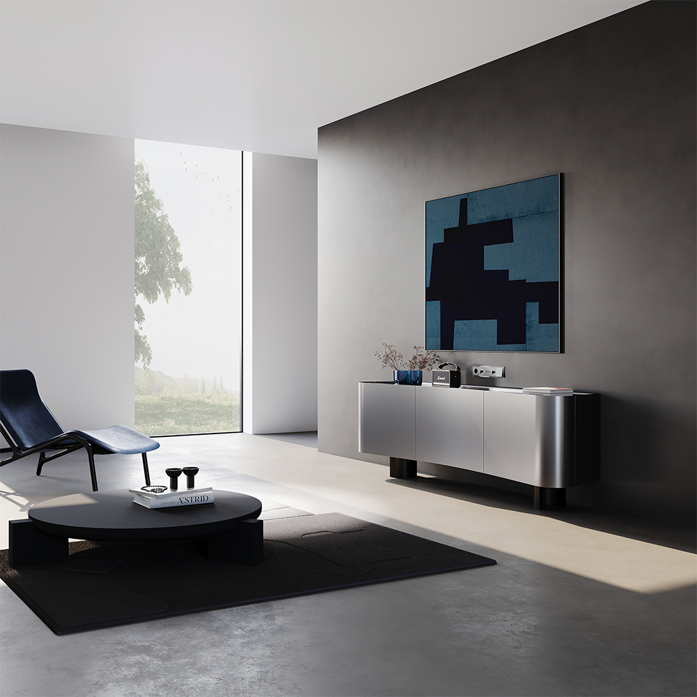 Рамка стеклянная Voltum S70 на 5 постов Титан глянцевый VLS110506 — изображение 4