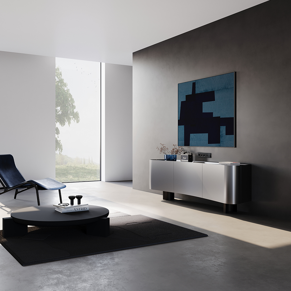 Рамка стеклянная Voltum S70 на 5 постов Черный глянцевый VLS110508 — изображение 4