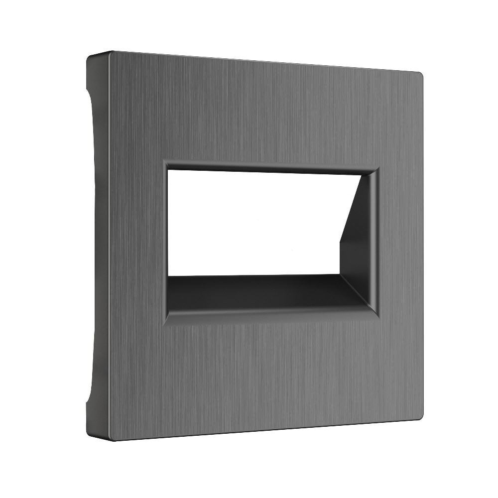Накладка для двойной розетки Еthernet Werkel RJ-45 Графит рифленый W1191104